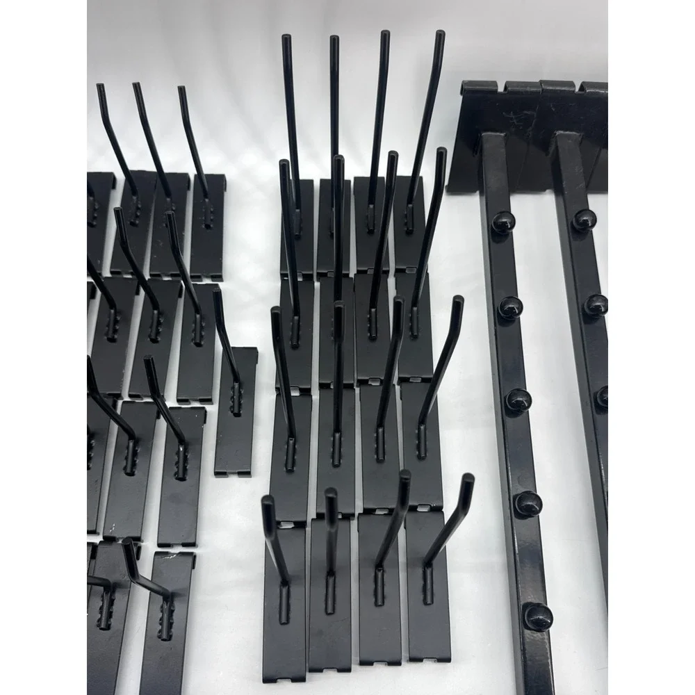 Gridwall Peg Hooks Black Metal Slatwall Grid Wall Display Hanger Attachment Lot
